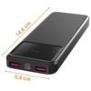 Внешний аккумулятор 10000 мАч USB USB-C micro-USB Быстрая зарядка светодиодный экран Phonillico®