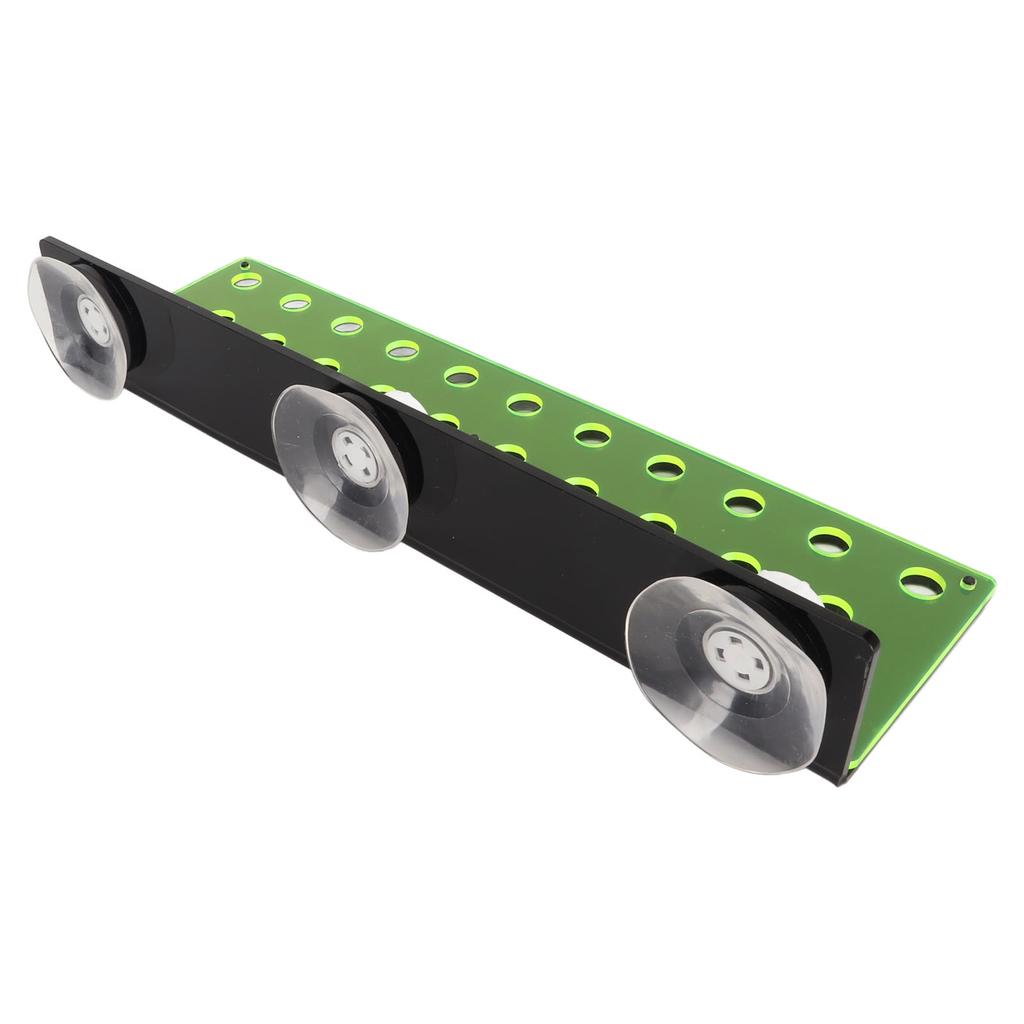 Подставка для коралловых фрагментов, флуоресцентная зеленая, 32 отверстия для пробок, мощная присоска, акриловый аквариумный держатель для кораллов
