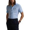 Polo Ralph Lauren SS26 Льняная дышащая повседневная рубашка с коротким рукавом, вышитый логотип, классическое издание, мужские рубашки 710753932-001