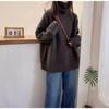 Turtleneck Cashmere Sweater Women Autumn Winter New Sweater Ladies Knit Loose Pullover Female Top