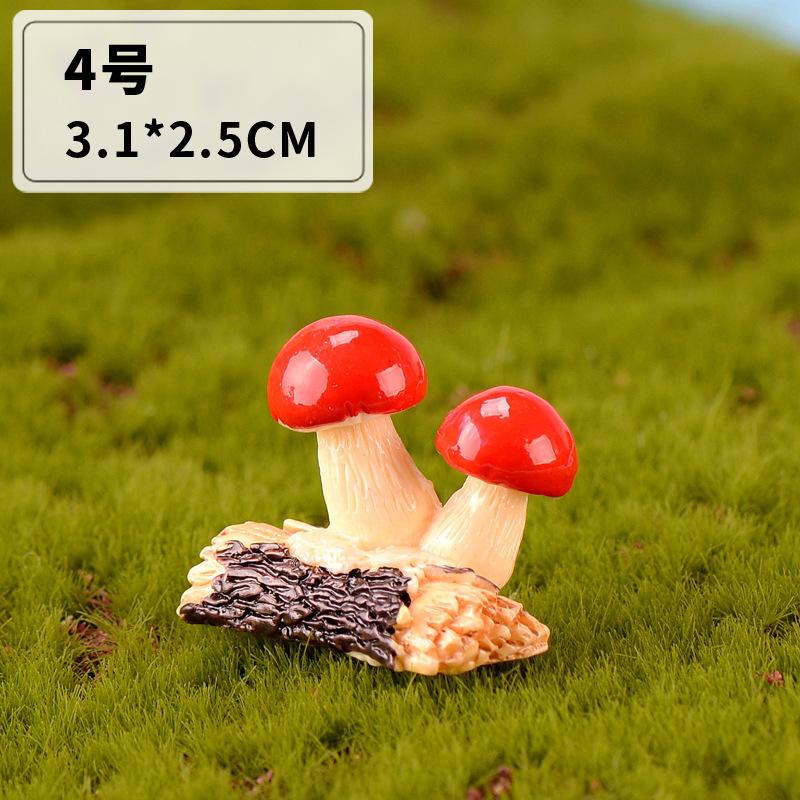 10/20Pcs Mixed Simulation Resin Mushroom Ornaments Cartoon Micro Landscape Diy Mini Accessories Creative Gift Crafts