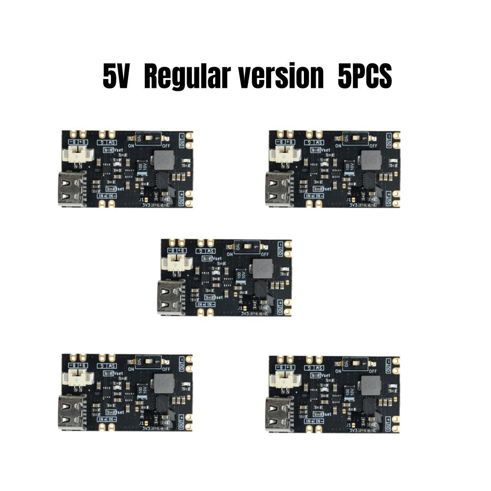 1PCS/5PCS Low Heat High Efficiency UPS Power Module 3.3/5V 1.5A/1A Type C for STM32 ESP32 Lithium Battery Charger