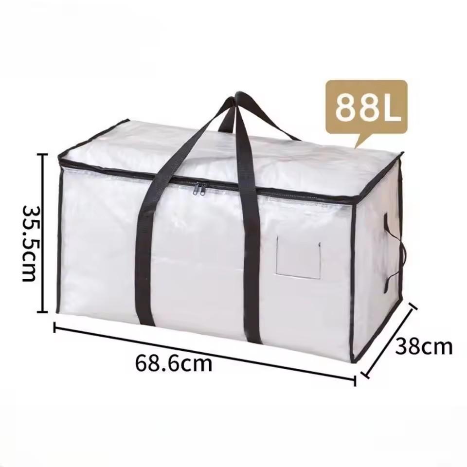 Transparent Storage Bag Large Capacity Blanket Toy Sundries Clothes Organizer Dust Proof and Moisture Moving Luggage Bags