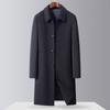 Осень и зима Новое мужское шерстяное пальто ручной работы с двумя сторонами, деловое, повседневное, с лацканами, для отца среднего возраста, в шерстяном пальто для мужчин