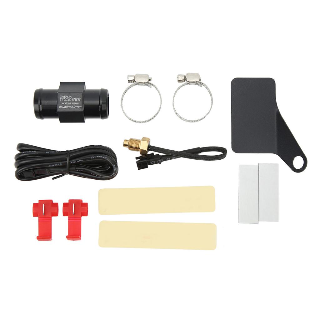 Motorcycle Digital Water Temperature Gauge Thin 12V LCD With 22mm Sensor Adapter for Most Motorbikes