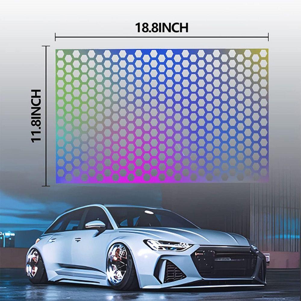 Защитная пленка-наклейка в виде пчелиных сот для автомобиля, Автомобильные наклейки в виде пчелиных сот, Подходят для всех моделей автомобилей