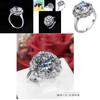 Captivating 5 Carat Moissanite Inspired Ring With Elegant Platinum Plating For Women's Fashion