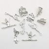 50pcs Craft Supplies Antique Silver Cheerleader Charms Pendants Crafting, Jewelry Findings Making Accessory DIY Necklace Bracelet