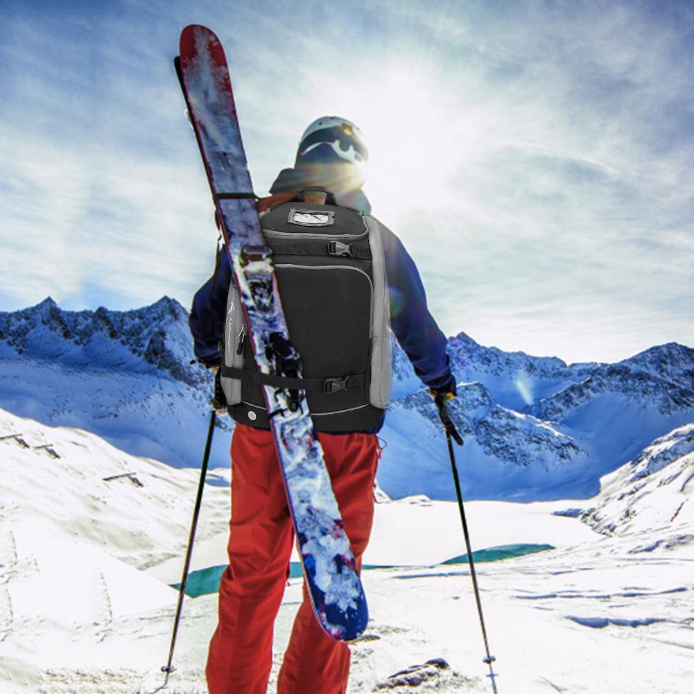 Snowboard Bag Large Capacity Ski Boot Bag Adjustable Waterproof Helmet Clothing Rucksack Men Women Ski Backpack Camping Skiing