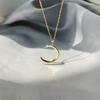 Lovers Valentine's Day Women Men Moon Necklace Clavicle Necklace Couple Necklace Rescent Necklaces