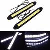 1X 10Led 12V Daytime Running Light Drl Cob Strip Lamp Fog Car Driving Waterproof