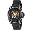 YA136318 Мужские часы Gucci Dive с вышивкой тигра и черным циферблатом
