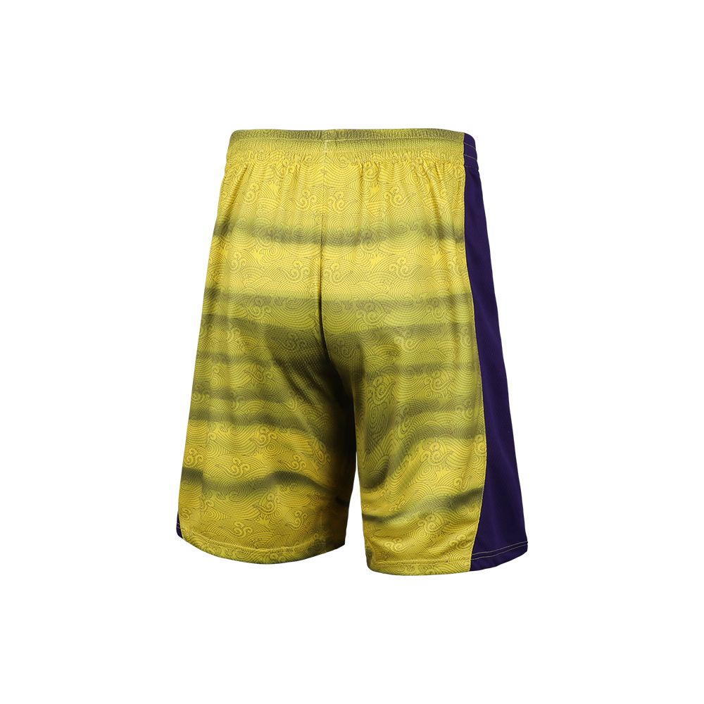 Under Armour Contrast Panel Logo Print Basketball Knit Shorts Men Bottoms Yellow 22500203-790