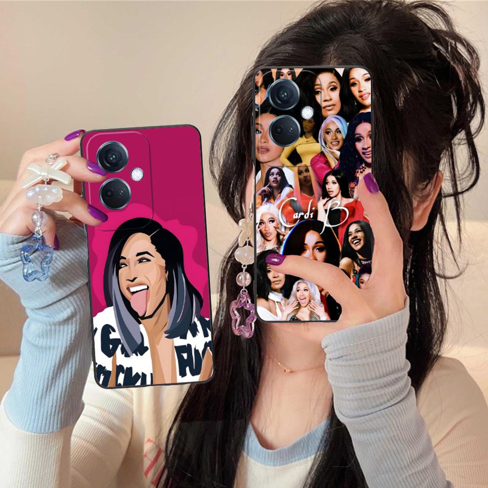 Матовый ТПУ чехол для мобильного телефона Cardi B для OPPO Reno 14 13 12 11 10 9 8 7 6 5 F T Pro 5G Цветная печать