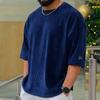 Новая мужская футболка с коротким рукавом из хлопка свободного кроя с круглым вырезом для занятий спортом летом