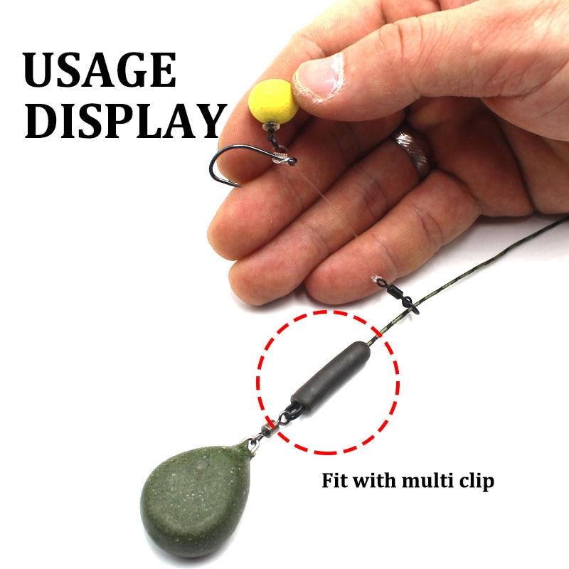 20PCS Carp Fishing Tackle Carp Rig Ring Stopper Fishing Bead Feeder Swivels Ring Rubber Carp Fishing Accessories