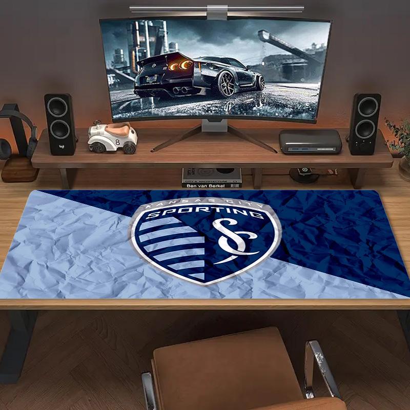 Коврик для мыши Sporting Kansas City Большой игровой коврик для стола Нескользящий Коврик для ноутбука Планшета Большая мышь XXL Коврик для мини-ПК Игровой коврик С заблокированным краем