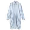 After Dark 50s 60s Vintage Euro Grandpa Shirt Striped Pattern Long Sleeve Shirt Dress Women Used