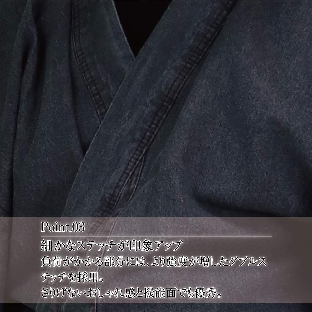 Кимоно Джинсовая Кимоно Японская Одежда Простая Джинсовая [SWINGPLUS] Мужская (М, Индиго)