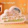 Ручная работа DIY Тюльпан Цветок Морская Ночная Атмосфера Лампа Облака Тюльпан Лампа Светодиодный Ночник Зеркало Настольная Лампа Спальня Декор Светильники Новинка