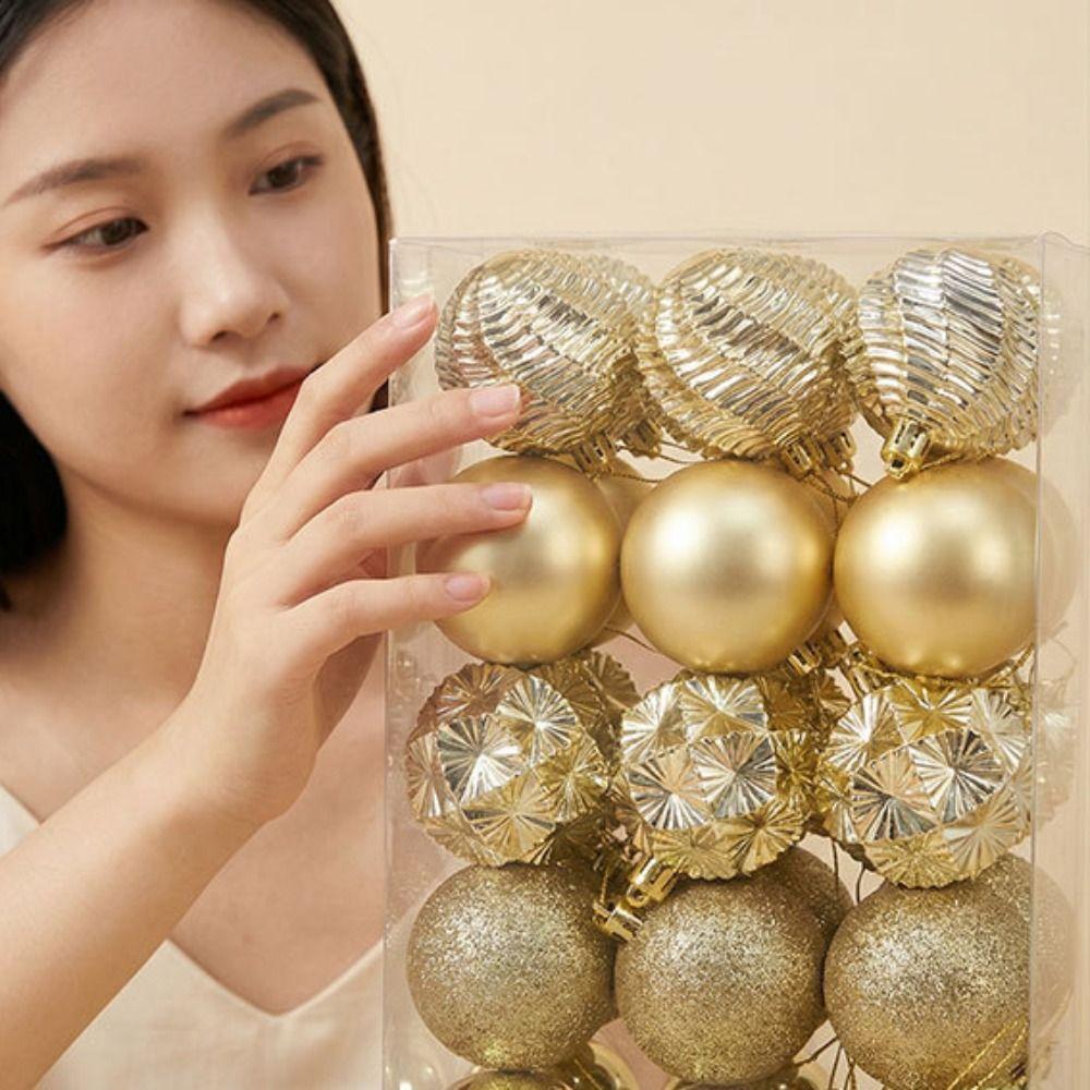 36PCS Pendent Style Christmas Ball Decoration Christmas Pendent Ornaments Christmas Tree Decorating