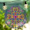 Vibrant Floral Wind Spinner for Outdoor Garden Decor 360 Degree Rotating Metal Wind Sculpture No Battery Needed Retro Cross Design