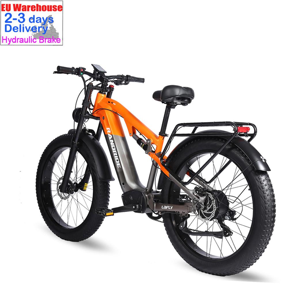 RANDRIDE YX80 2025 Электровелосипед 1500 Вт Пиковая Мощность E-MTB 48В20А Запас Хода 80 км M315-7 Скоростей и Гидравлические Тормоза CST 26x4.0 Покрышки Блокируемая Амортизационная Вилка