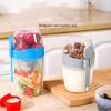 Portable Double-Layer Lid With Spoon And Fork Oatmeal Cereal Nut Yogurt Salad Cup Out Breakfast Vegetable Fruit Fatreducing Cups