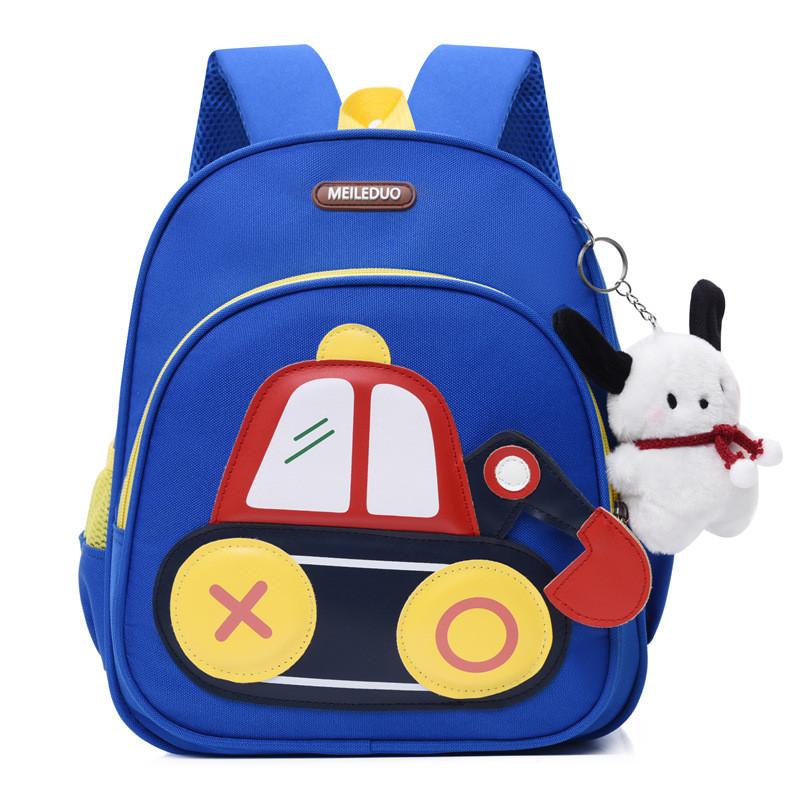 Children School Backpack With Oxford Material And Rabbit Car Pattern For Kids