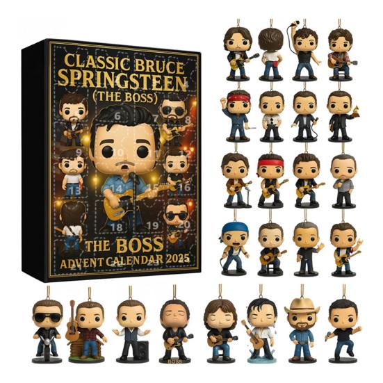 Рождественский адвент-календарь с 24 акриловыми 24-дневным календарем обратного отсчета, коллекционными мультяшными фигурками-сюрпризами