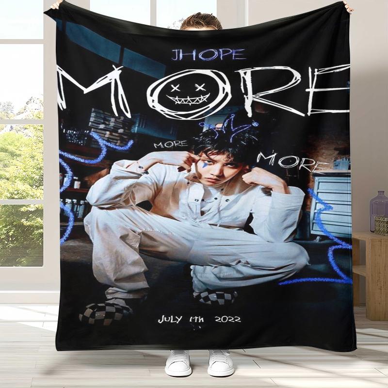 Чон Хосок J Hope Kpop B-BTS Фланелевое одеяло, Ультрамягкий теплый плюшевый плед для дома, спальни, кровати, дивана, офиса, кемпинга, подарок