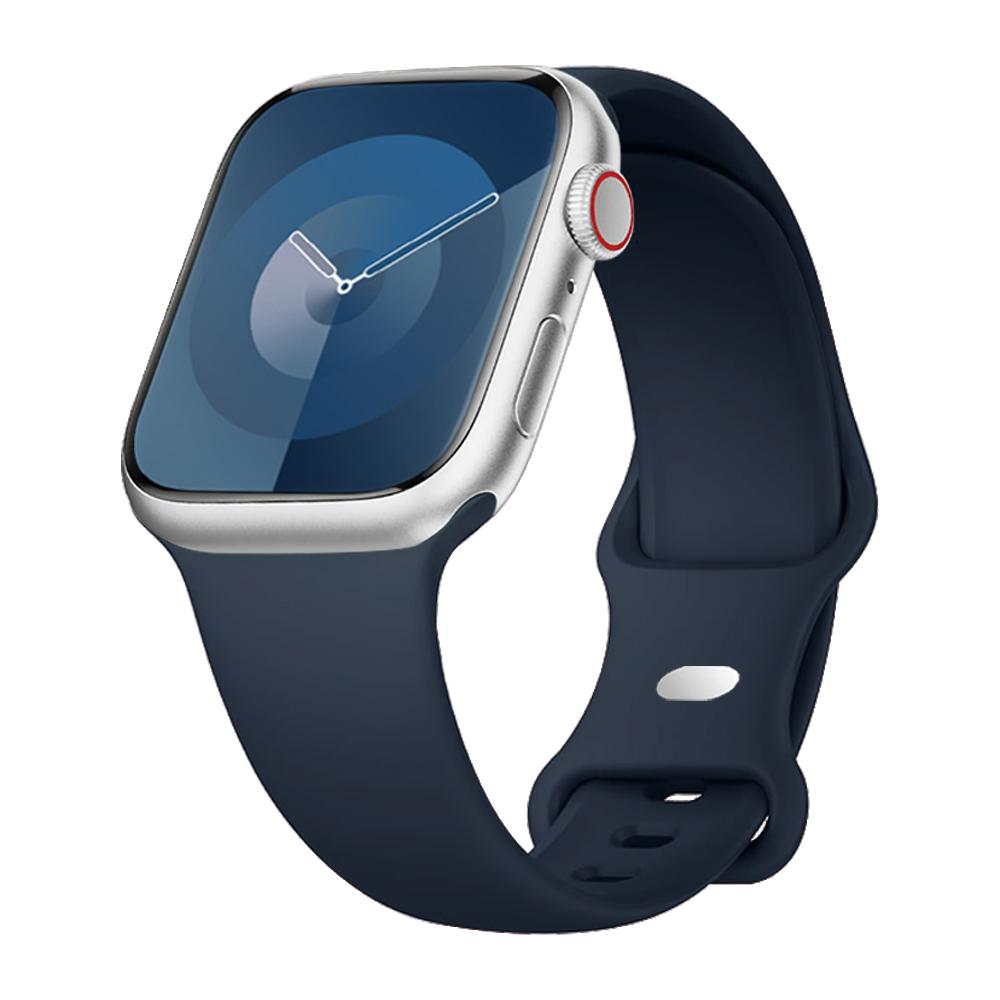 Ремешок для apple watch 44мм 40мм 45мм 49мм 41мм 42мм силиконовый браслет iwatch series 6 7 8 9 ultra 2 se 3 10 11 46мм