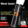 Charging Super Bright Long Battery Life Large Capacity Lithium Battery Digital Zoom Laser Strong Light Flashlight