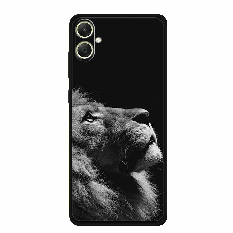 Чехол для Samsung Galaxy A07 2025 Чехол для телефона Лев Черный Силиконовый Мягкая Задняя Крышка Для Samsung Galaxy M06 F06 A05 M05 F05 A06 Чехол