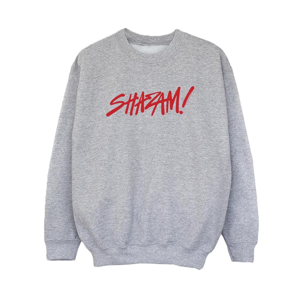 DC Comics Boys Shazam Fury Of The Gods Spray Paint Logo Sweatshirt