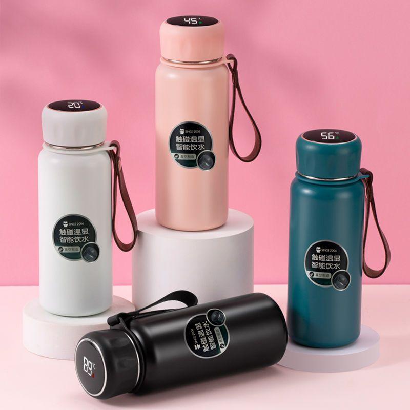 Интеллектуальная чашка-термос 380 мл Вакуумные фляги Портативная чашка-термос из нержавеющей стали Бутылка для воды Дорожная кружка для чая Офисная чашка-термос