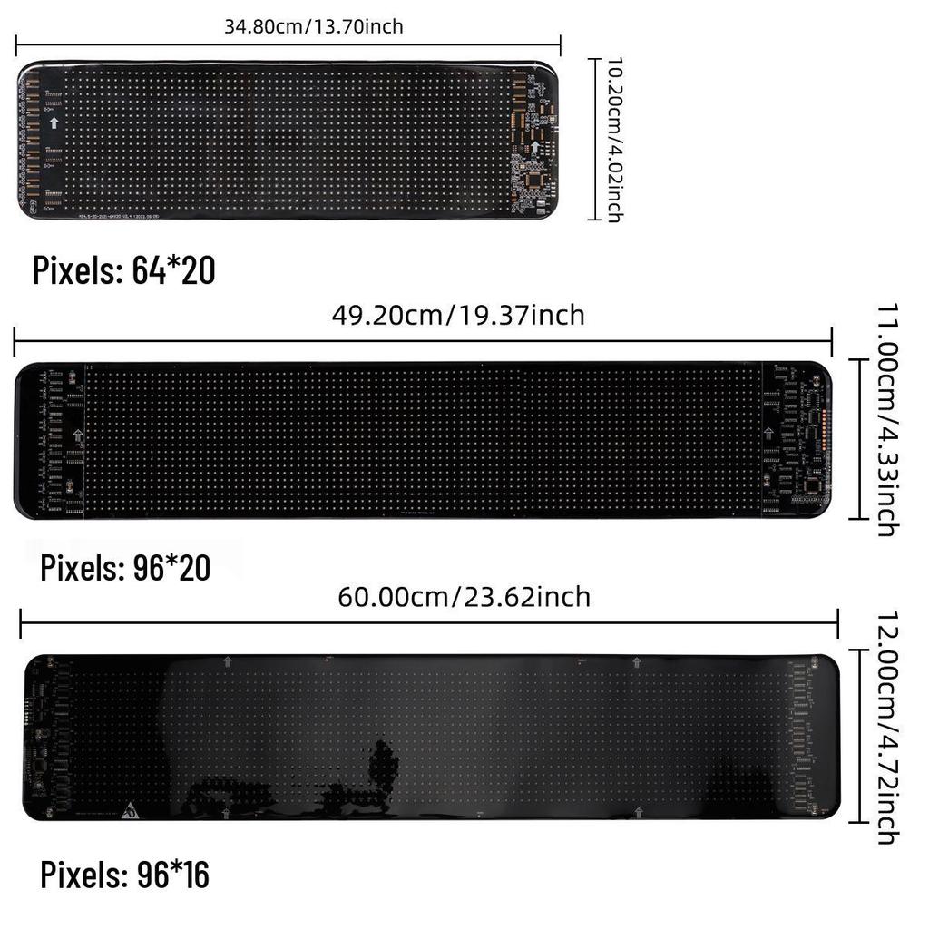 LED Car Soft Screen Light - USB Flexible Bluetooth Display with Full Color and Devil's Eye for Windows