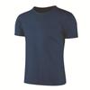 Men Running Gym Sport Shirt Quick Dry Moisture Wicking Lightweight Short Sleeve Round Neck Training Exercise Top For Fitness Workout Outdoor Activity