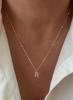 Накладное ожерелье с инициалами из нержавеющей стали 18K - Женские буквы от A до Z, Европейский и Американский тренд
