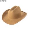 Winter 100% Wool Western Cowboy Hat For Women Men Gentleman Fedoras Jazz Hats Party Church Wedding Cap Sombreros Hombre