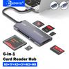 KEBIDUMEI 6-в-1 USB-хаб Type-C Хаб Многофункциональный Картридер Док-станция SD/TF/XD/CF/MS/M2 Адаптер для карт памяти для камеры