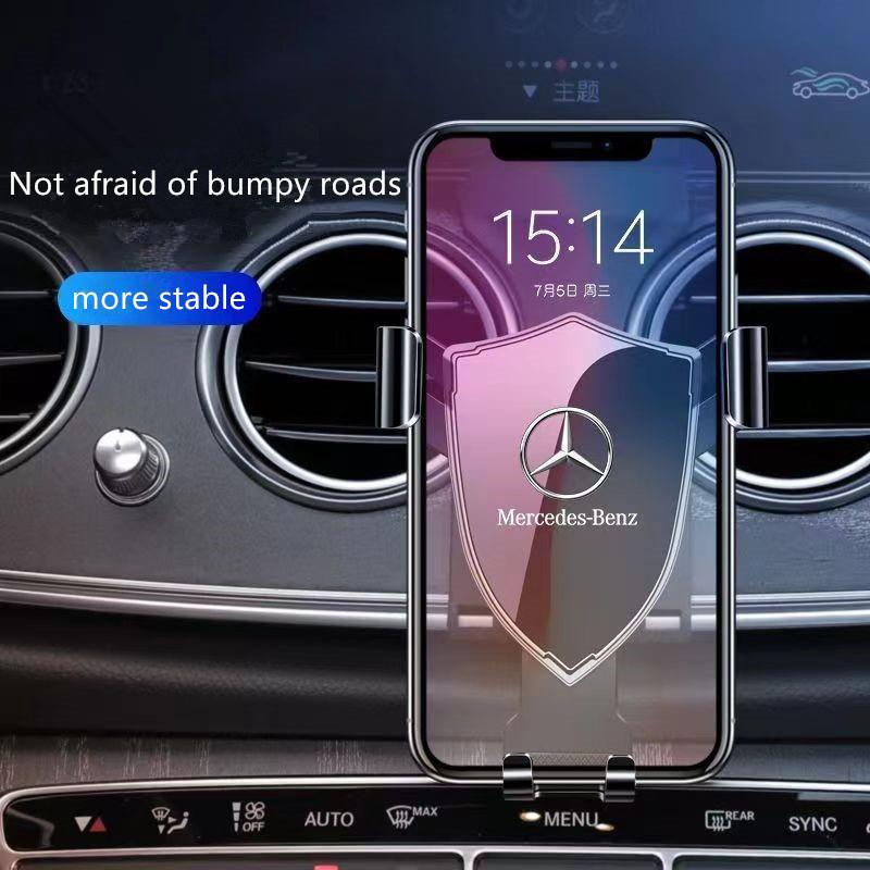 XKD1 Car Phone Holder Air Vent Clip Gravity GPS Mount Stand For Mercedes Benz W203 W204 W205 CLK CLS GLA Interior Mouldings JSZJ-DP-B
