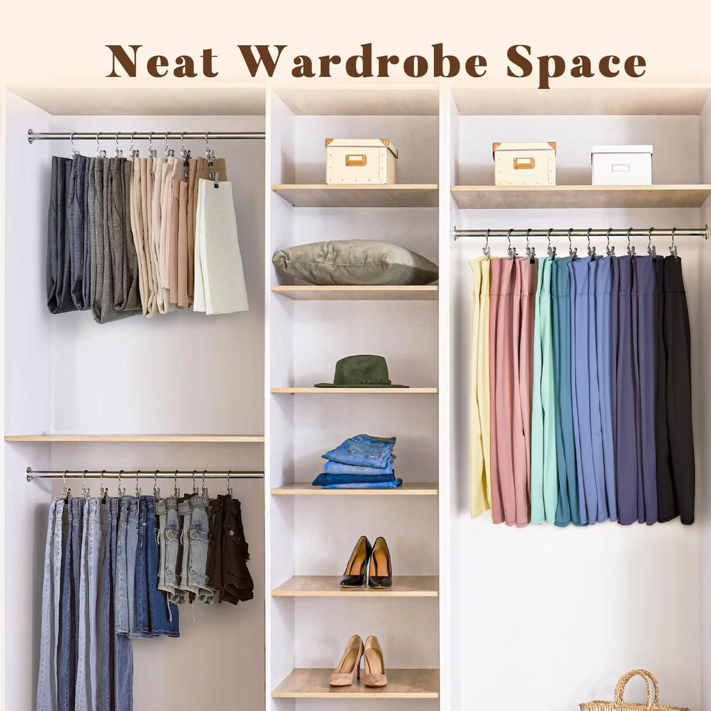 10 шт. прищепок из нержавеющей стали с крючком для хранения белья, портативный зажим для подвешивания, вешалка для шкафа, эффективное управление одеждой