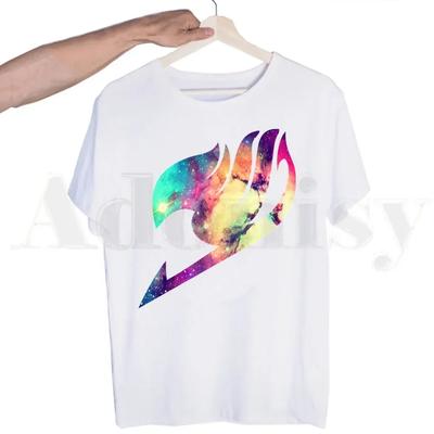 Fairy Tail Нацу Драгнил Люси Хартфилия Фейри Тейл Ульззанг Футболка с коротким рукавом Мужская Футболка с принтом Мужские Топы Футболки Мужская футболка