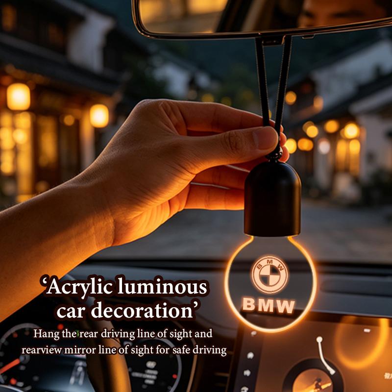 Car Luminous Acrylic Pendant Auto Hanging Decor Interior Accessories For BMW Performance X1 M3 M6 F01 F02 E34 E36 E60 F10 F20 X6 YF6