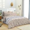 Complete Reversible Duvet Cover Pack for 140 X 190 Cm Bed Heart Taupe
