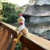 Смешная фигурка петуха, креативная смоляная скульптура животного для двора, скульптура цыпленка, украшение для дома, орнамент