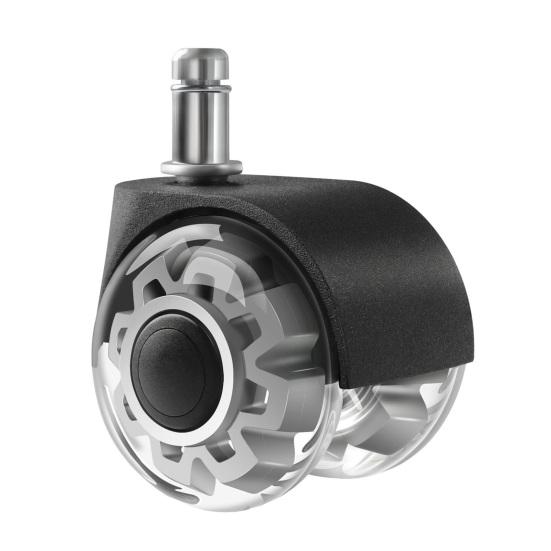 2-дюймовое прозрачное колесо для офисного кресла, прочное, универсальное, тихое, для полов из твердой древесины, ковер, компьютерный игровой стол, роликовое кресло, замена роликов