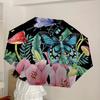 1pc Butterfly Garden Fantasy Night Umbrella with Plastic Handle,Suitable for All Seasons Home Travel Outdoor UmbrellaDD413