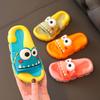 1 Pair Kids Sandals Wearable Shockproof Non-slip Cartoon Frog Design Children Slippers for Indoor